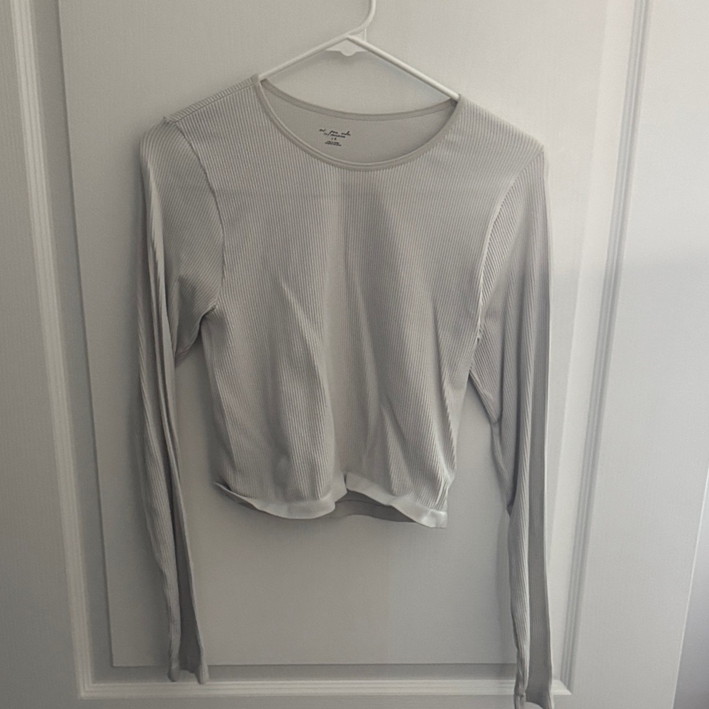 Urban Outfitters Light Gray Long Sleeve Top